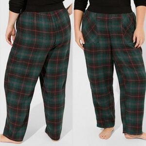 Torrid Pajama Pants Plaid Green Red Holiday Christmas Winter Gift Plus Size 4X